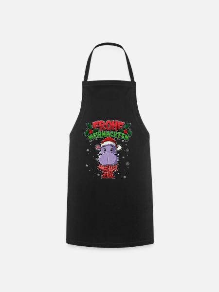 Frohe Weihnachten - Kochschürze - Schwarz