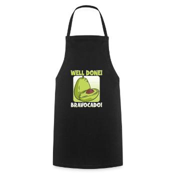 Avocado design for vegetarians and vegans - Cooking Apron - black - Front - AI Model Male 185 dark (185cm)