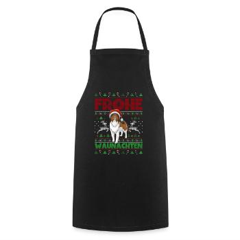Frohe Weihnachten Sheltie - Kochschürze - Schwarz - Vorne - AI Model Male 185 dark (185cm)