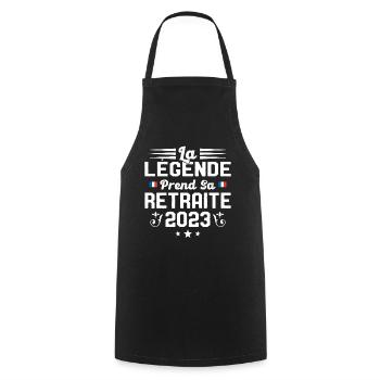 La Légende Prend Sa Retraite 2023 - Tablier de cuisine - noir - Devant - AI Model Male 185 dark (185cm)