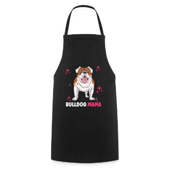 Bulldog Mama - Kochschürze - Schwarz - Vorne - AI Model Male 185 dark (185cm)