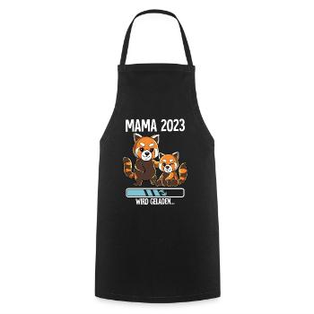 Werdende Mama 2023 - Kochschürze - Schwarz - Vorne - AI Model Male 185 dark (185cm)