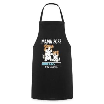 Werdende Mama 2023 - Kochschürze - Schwarz - Vorne - AI Model Male 185 dark (185cm)