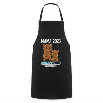 Werdende Mama 2023 - Kochschürze - Schwarz - Vorne - AI Model Male 185 dark (185cm)