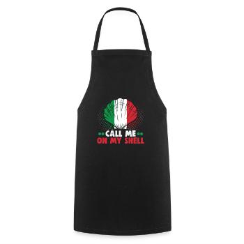 Italie vacances à la plage au bord de la mer Design beach motif - Tablier de cuisine - noir - Devant - AI Model Male 185 dark (185cm)