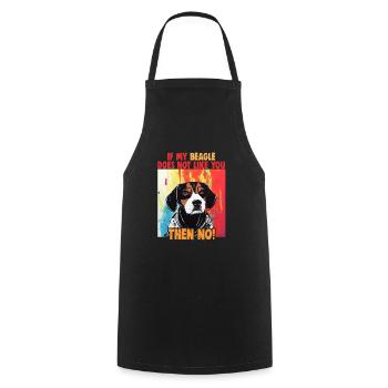 Dog Saying Beagle Design pour les amoureux des chiens - Tablier de cuisine - noir - Devant - AI Model Male 185 dark (185cm)