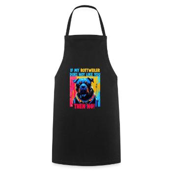 Chiens Rottweiler Amoureux des chiens - Tablier de cuisine - noir - Devant - AI Model Male 185 dark (185cm)