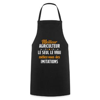 Meilleur agriculteur le seul cadeau homme humour - Tablier de cuisine - noir - Devant - AI Model Male 185 dark (185cm)