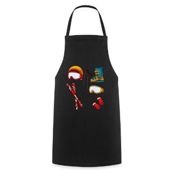Ski Accessories - Cooking Apron - black - Front - AI Model Male 185 dark (185cm)