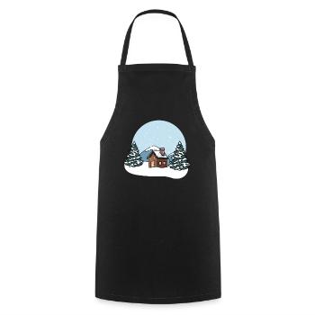 Winter - Cooking Apron - black - Front - AI Model Male 185 dark (185cm)