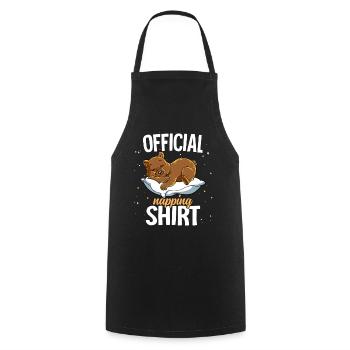 Sleeping Bear Official Napping - Cooking Apron - black - Front - AI Model Male 185 dark (185cm)