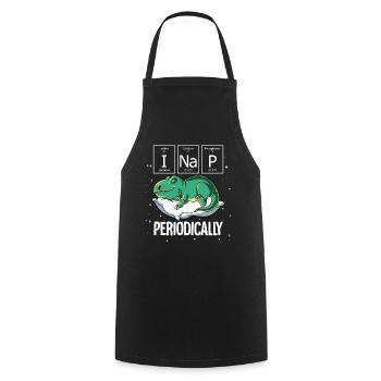 Schlafende T-Rex Ich schlafe regelmäßig - Kochschürze - Schwarz - Vorne - AI Model Male 185 dark (185cm)