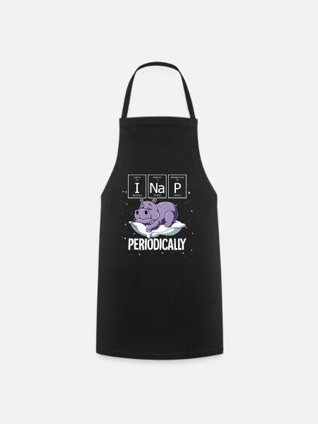Hippopotame endormi Je fais une sieste périodiquement - Tablier de cuisine - noir