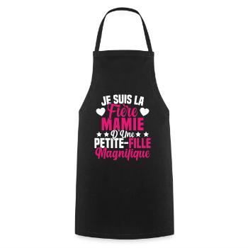 Je suis la Fière Mamie d'une Petite Fille Cool - Tablier de cuisine - noir - Devant - AI Model Male 185 dark (185cm)