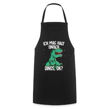 Ich mag halt einfach Dinos - Kochschürze - Schwarz - Vorne - AI Model Male 185 dark (185cm)
