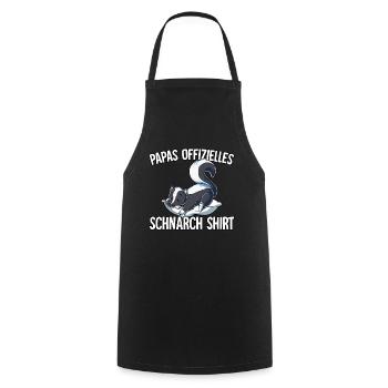 Papas Offizielles Schnarch Shirt Papa Schnarchen - Kochschürze - Schwarz - Vorne - AI Model Male 185 dark (185cm)