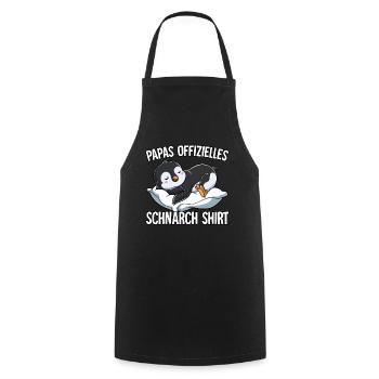 Papas Offizielles Schnarch Shirt Papa Schnarchen - Kochschürze - Schwarz - Vorne - AI Model Male 185 dark (185cm)
