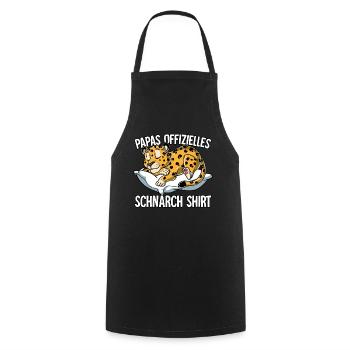 Papas Offizielles Schnarch Shirt Papa Schnarchen - Kochschürze - Schwarz - Vorne - AI Model Male 185 dark (185cm)
