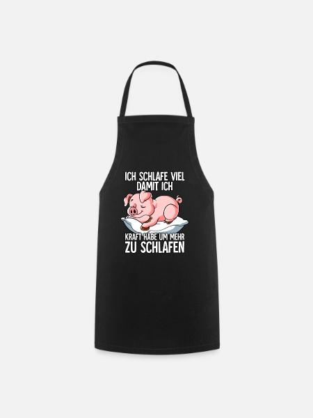 Ich Schlafe Schwein - Kochschürze - Schwarz