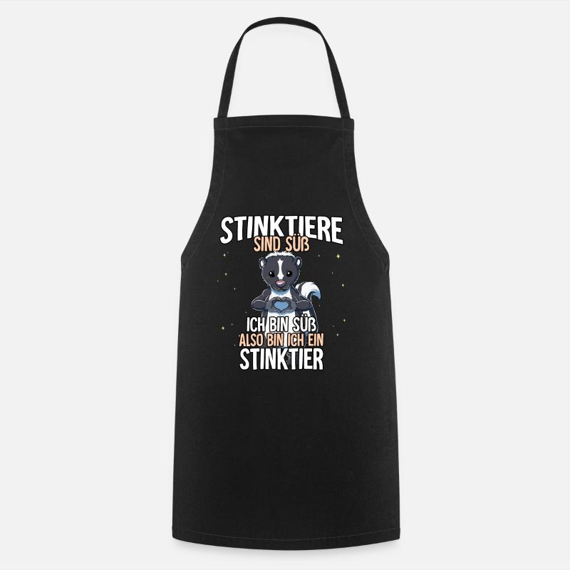 Stinktiere Sind Süß Stinktier - Kochschürze - Schwarz