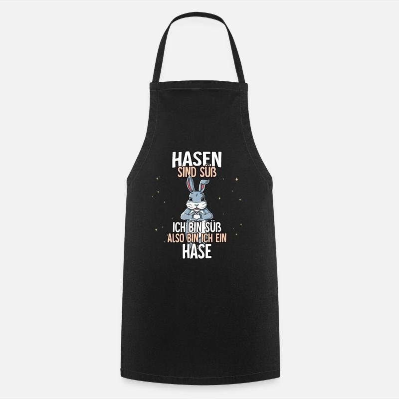 Hasen Sind Süß Hase - Kochschürze - Schwarz