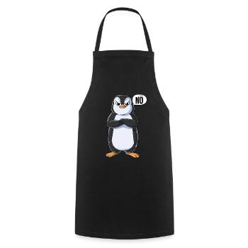 Pinguin Nö - Kochschürze - Schwarz - Vorne - AI Model Male 185 dark (185cm)