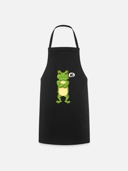 Frosch Nö - Kochschürze - Schwarz