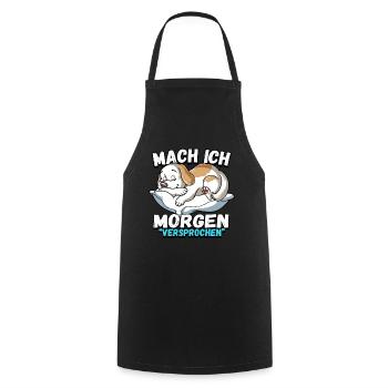 Mach Ich Morgen Versprochen Hund - Kochschürze - Schwarz - Vorne - AI Model Male 185 dark (185cm)