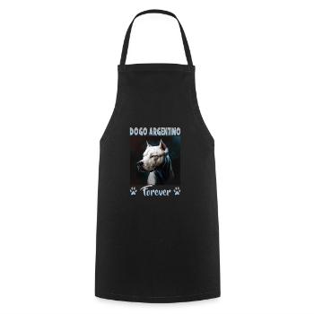 Dog Saying Dogo Argentino Design pour - Tablier de cuisine - noir - Devant - AI Model Male 185 dark (185cm)