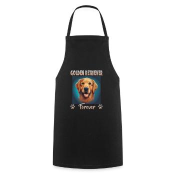 Hunde Spruch Golden Retriever Design - Kochschürze - Schwarz - Vorne - AI Model Male 185 dark (185cm)