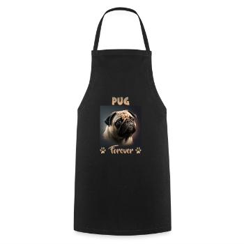 Dog Saying Pug Design for Dog Lovers - Cooking Apron - black - Front - AI Model Male 185 dark (185cm)