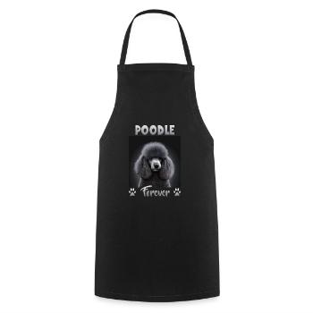 Dog Saying Caniche Design pour les amoureux des chiens - Tablier de cuisine - noir - Devant - AI Model Male 185 dark (185cm)