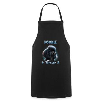 Dog Saying Caniche Design pour les amoureux des chiens - Tablier de cuisine - noir - Devant - AI Model Male 185 dark (185cm)