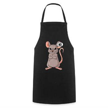 Maus Nö - Kochschürze - Schwarz - Vorne - AI Model Male 185 dark (185cm)