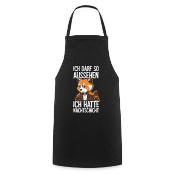 Ich Hatte Nachtschicht Kaffee Roter Panda - Kochschürze - Schwarz - Vorne - AI Model Male 185 dark (185cm)