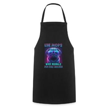 Hunde Spruch Pug Design für Hundeliebhaber - Kochschürze - Schwarz - Vorne - AI Model Male 185 dark (185cm)