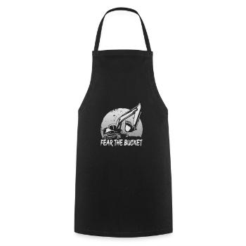 Crane operator design for excavator operators and construction workers - Cooking Apron - black - Front - AI Model Male 185 dark (185cm)