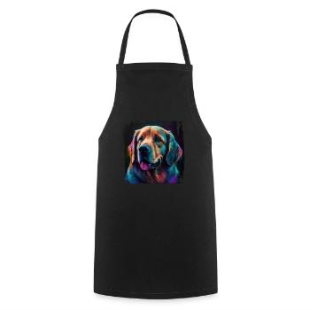 Hunde Spruch Golden Retriever Design - Kochschürze - Schwarz - Vorne - AI Model Male 185 dark (185cm)
