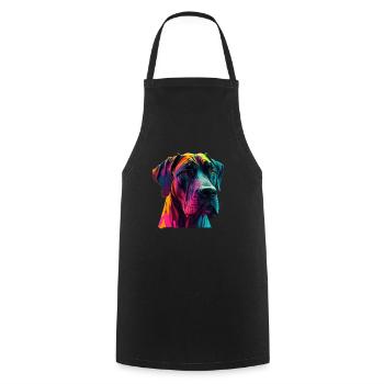 Chien disant Dogue allemand pour les amoureux des chiens - Tablier de cuisine - noir - Devant - AI Model Male 185 dark (185cm)