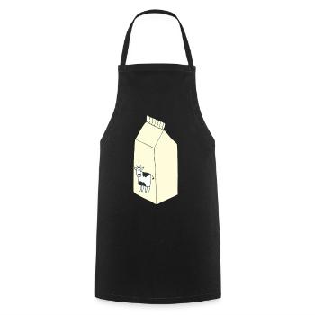 sac de lait - Tablier de cuisine - noir - Devant - AI Model Male 185 dark (185cm)