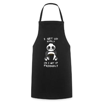 Early or friendly - Cooking Apron - black - Front - AI Model Male 185 dark (185cm)