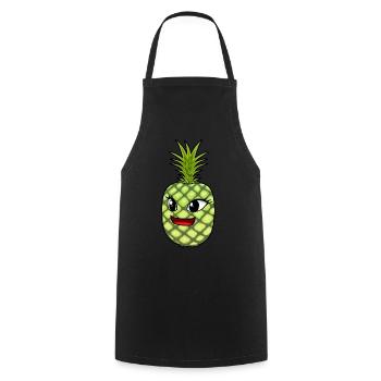 Fruit Foxes Fruit Summer Pineapple - Cooking Apron - black - Front - AI Model Male 185 dark (185cm)