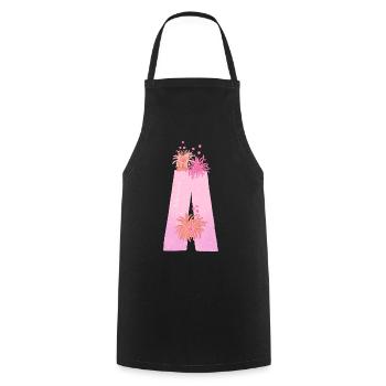 A letter sea anemone - Cooking Apron - black - Front - AI Model Male 185 dark (185cm)