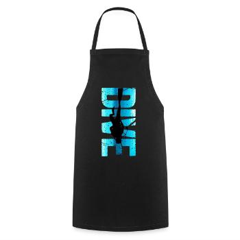 Diver Design Retro Dive Outfit Gift - Cooking Apron - black - Front - AI Model Male 185 dark (185cm)