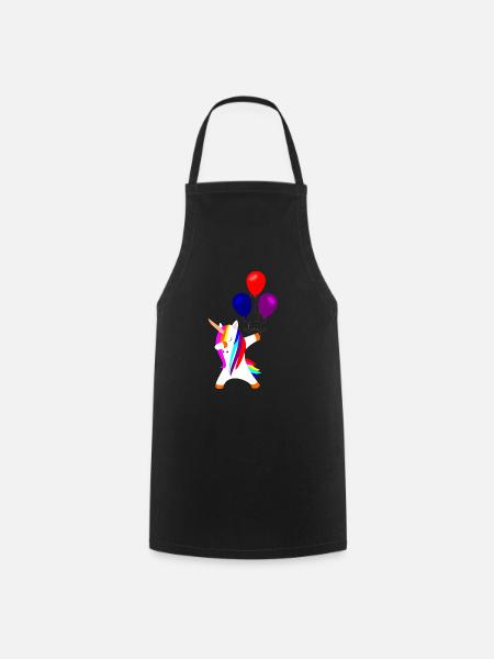 dabbing licorne, dabbing licorne licorne - Tablier de cuisine - noir