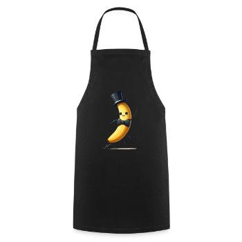Monsieur Banane - Tablier de cuisine - noir - Devant - AI Model Male 185 dark (185cm)