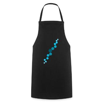 Blue bubbles - Cooking Apron - black - Front - AI Model Male 185 dark (185cm)