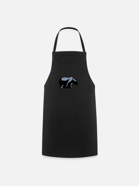bear_2c - Tablier de cuisine - noir