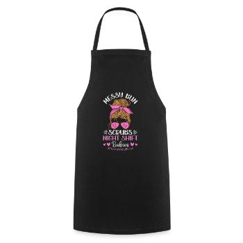 Nurse Baby Maternity Nurse - Cooking Apron - black - Front - AI Model Male 185 dark (185cm)