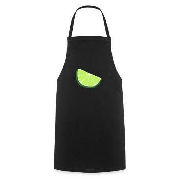 lime slice - Cooking Apron - black - Front - AI Model Male 185 dark (185cm)